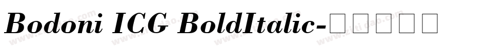 Bodoni ICG BoldItalic字体转换